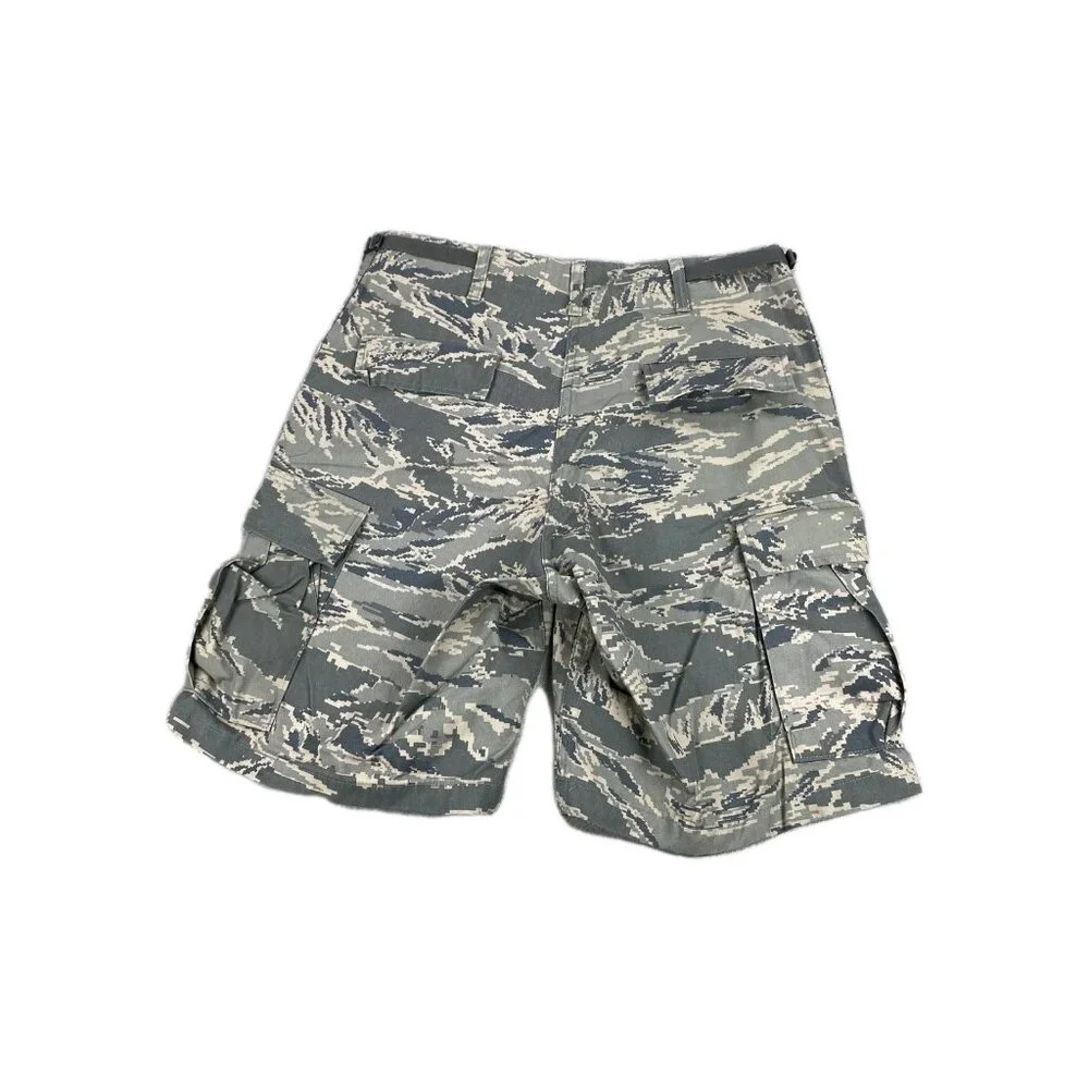 HQ Issue Cargo Shorts Mens 31-35 Camo Digital Tiger Stripe Hiking Outdoor Casual